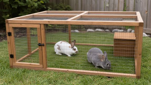 Installer un enclos extérieur sécurisé pour lapins de compagnie