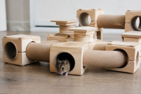 Construire un tunnel de jeu modulable pour petits rongeurs